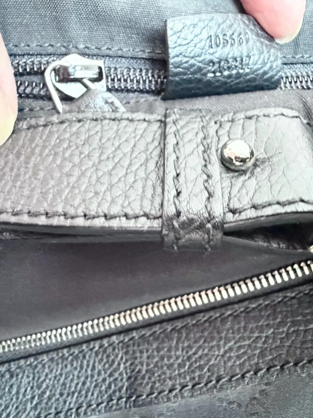 XL GUCCI Black Nylon & Leather GG Guccissima Canvas Weekender Duffle Bag Travel - Picture 7 of 7